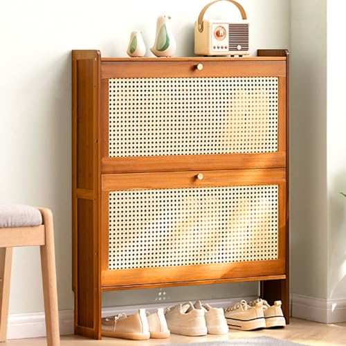LMYSXAOZ Shoe Storage Cabinet Cabinets Hallway Slim Cupboard Cupboards Hallways Slimline，Shoe Rack, Cabinet, 2 Flip Drawers Cabinet,Shoe Orga for Entry