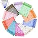 Produktbild 100 Stück Organzasäckchen, 10 Farben Mischen Klein Organza Beutel Geschenksäckchen für Weihnachten, Hochzeit, Bonbons Säckchen, Schmuckbeutel, Bronzierender Sterne und Mond Geschenkbeutel (9x12cm)