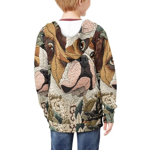 Boys Animal Print Hoodies Zip Up Hooded Sweatshirts Boys Loose Spring Fall Graphic Hoodies with Pocket3