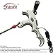 JIANZD Archery Compound Bow Release - 4-Finger Thumb Release Aid for Compound Bows, Bowfishing & Hunting (Black Silver)