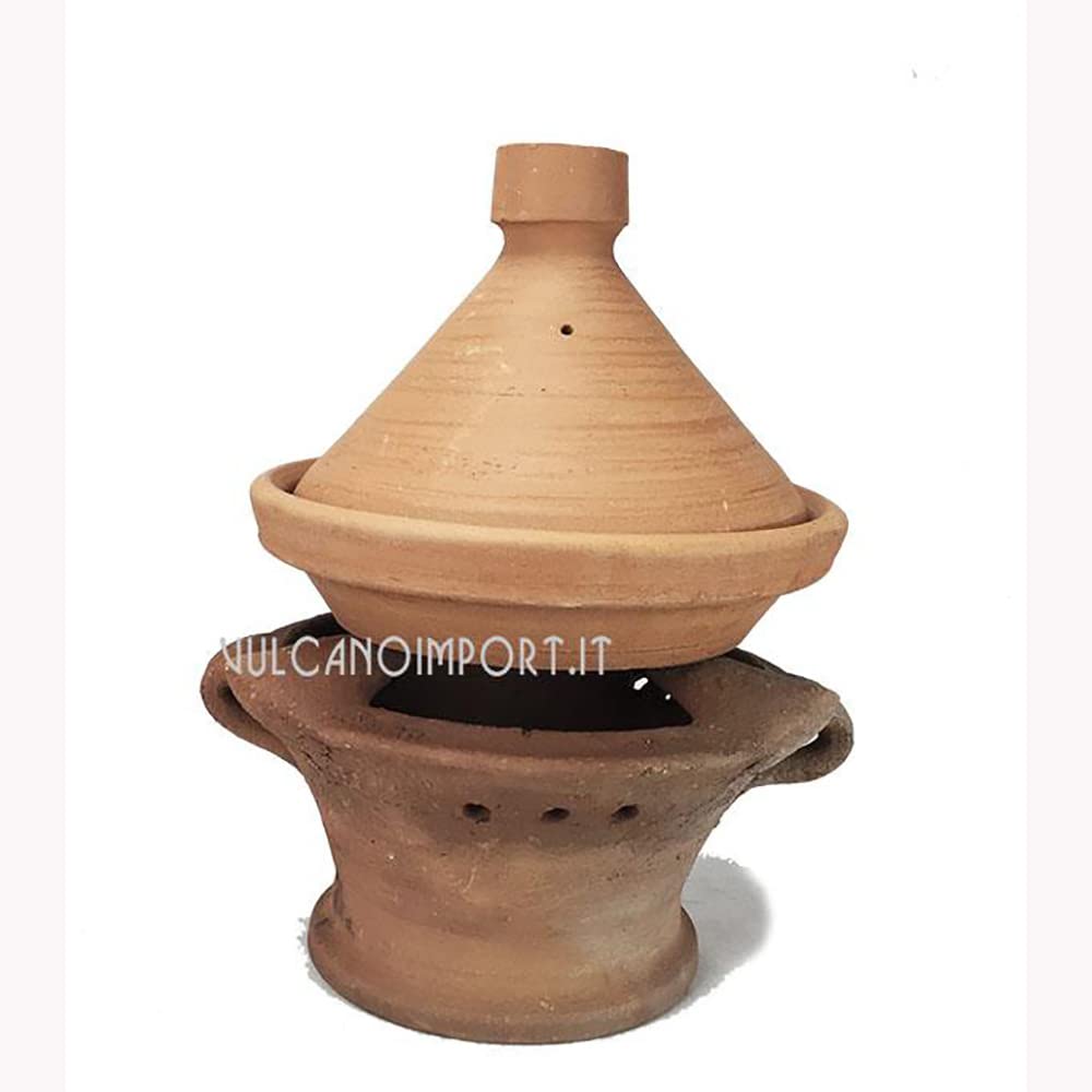 Tajine Marocchino Pentola Terracotta Rettangolare Rossa cm 37 x 28 h