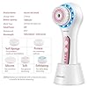 UMICKOO-Facial-Cleansing-BrushRechargeable-IPX7-Waterproof-with-5-Brush-HeadsFace-Brush-Use-for-Exfoliating-Massaging-and-Deep-Cleansing-Multi UMICKOO Face Scrubber Exfoliator,Facial Cleansing Brush Rechargeable IPX7 Waterproof with 5 Brush Heads,Electric Face Spin Brush for Exfoliating, Massaging and Deep Cleansing