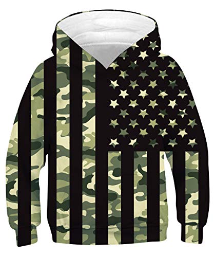 Image of TUONROAD Boys Hoodies 3D Graphic Sweatshirt Lightweight Pullover 6-16T cool