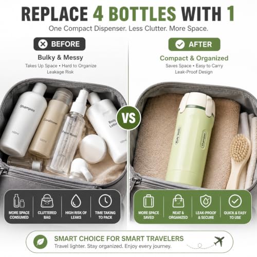 Image of 4 in 1 Travel Bottles for Toiletries, TSA Approved Leak Proof Refillable Travel Containers, 4x30ml Travel Bottles for Shampoo, Oil, Lotion, Body Wash, Travel Accessories Kit for Women & Men