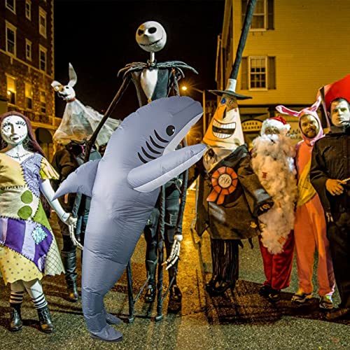 BestAlice Opblaasbaar Haai Kostuum Voor Volwassene, Grappig Haai Pak Viskostuum Voor Halloween, Verjaardagscadeau Cos Play Party Festival - Image 8