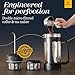 ESPRO P3 French Press Coffee Maker – Patented Double Micro-Filter for Grit-Free Brew, Heat Resistant thicker Borosilicate Glass Coffee press – (32 oz)