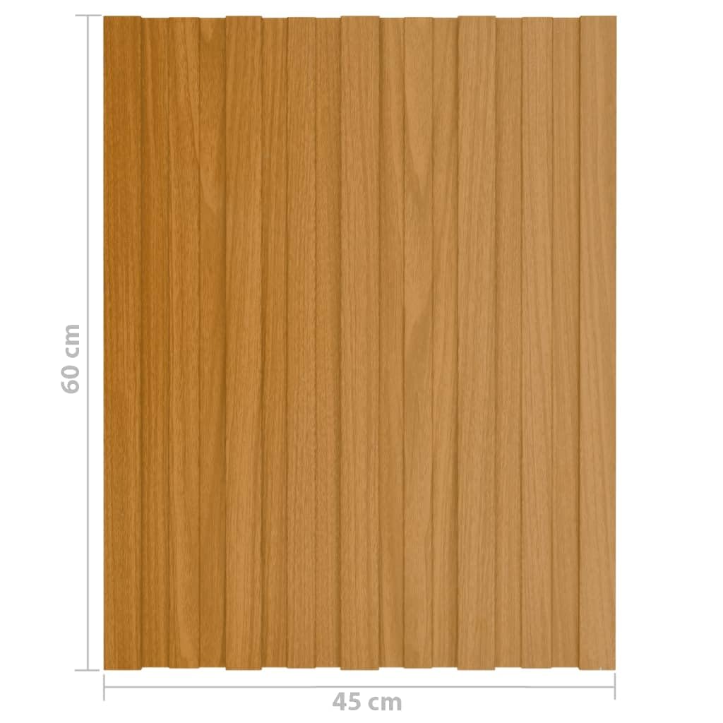 Materiały budowlane panele dachowe, 12 szt., stal ocynkowana, lekkie drewno, 60 x 45 cm, pokrycie dachowe