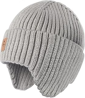 Gajraj Baby Boys Girls Super Cute Warm Woolen Winter Skull Beanie Cap with Ear Flaps Girls Boys Warm Hats Cute Beanies for...