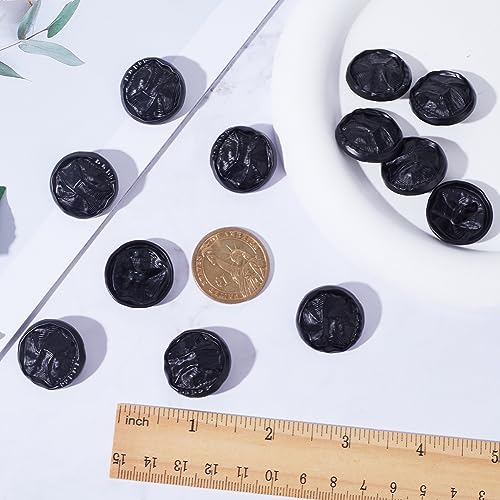 Gorgecraft BUTT-GF0001-38-US16 12Pcs Metal Jacket Buttons Vintage Decorative Buttons Large Elegant Women'S 1-Hole Alloy Shank Buttons thumb #2
