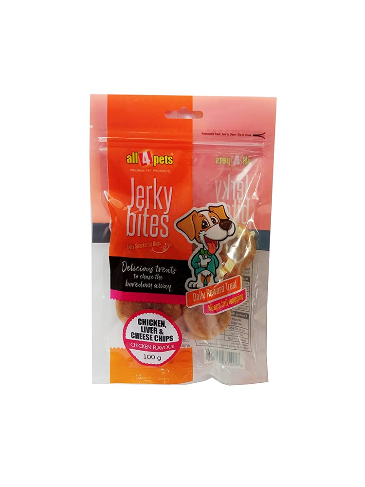 ALL4PETS Jerky Bites-Chicken Liver and Cheese Chips-100g (B09HQZT745) Amazon Price History, Amazon Price Tracker