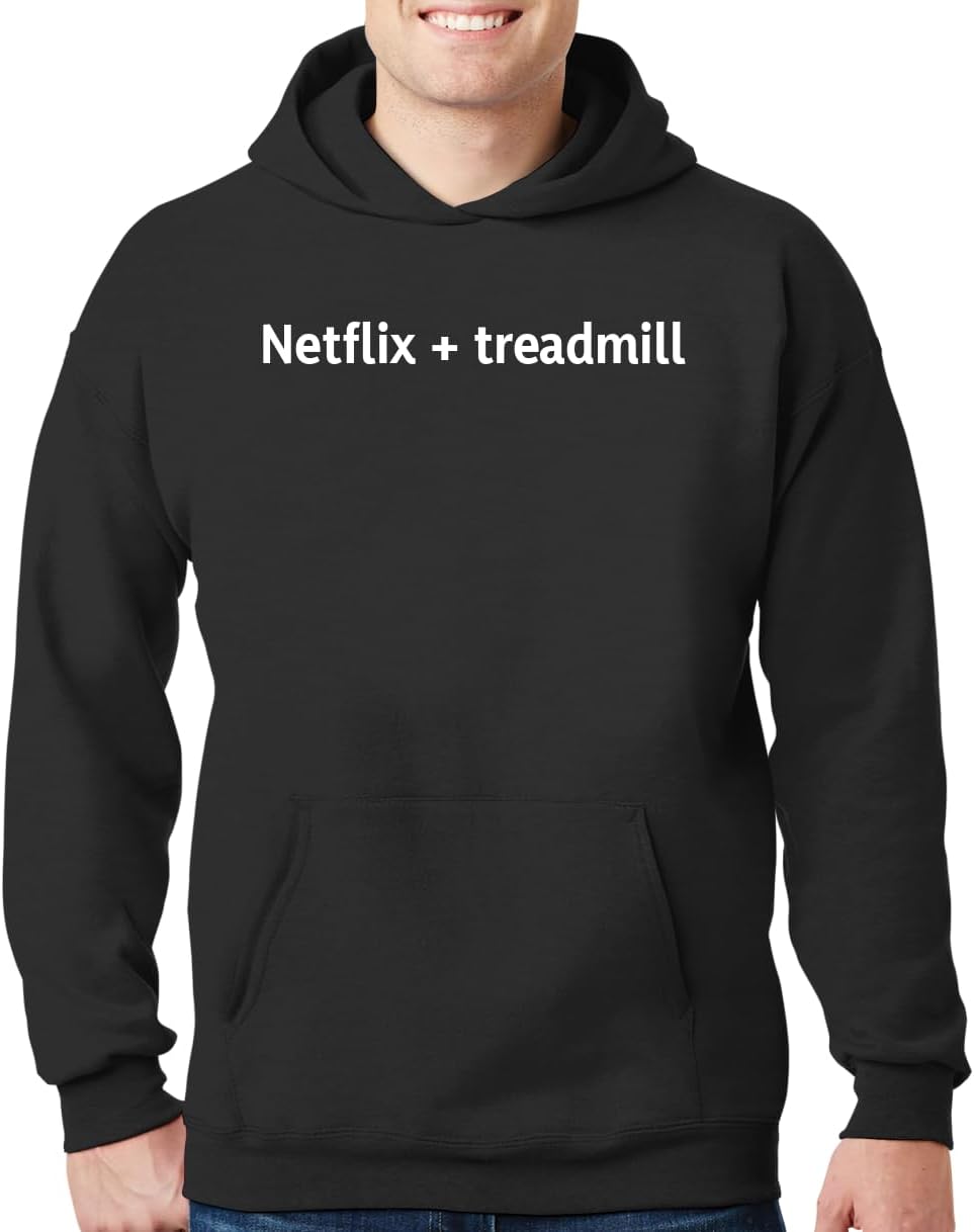 Netflix + Treadmill – New Adult Men’s Hoodie Sweatshirt CP05 Black