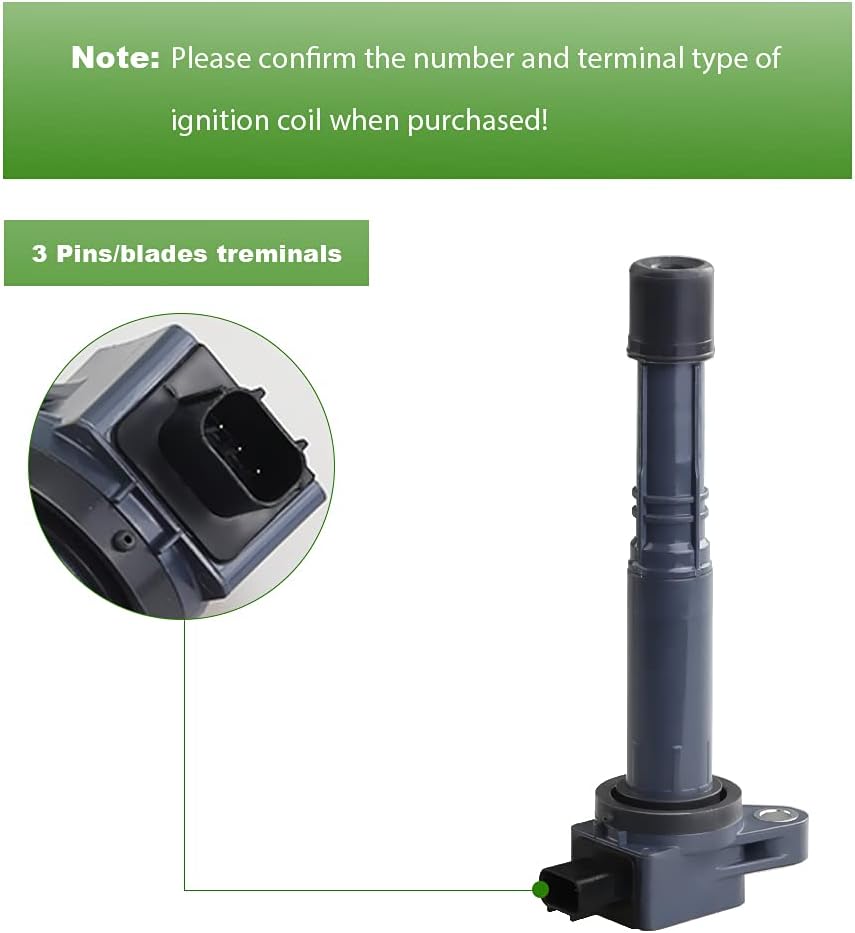 JDMON Ignition Coils Pack Compatible with Honda Accord 2008-2012,Civic&Crosstour 2012-2015,CR-V 2010-2014, Acura ILX 2013-2015 2.4L L4 UF602 30520-R40-007 Set of 4