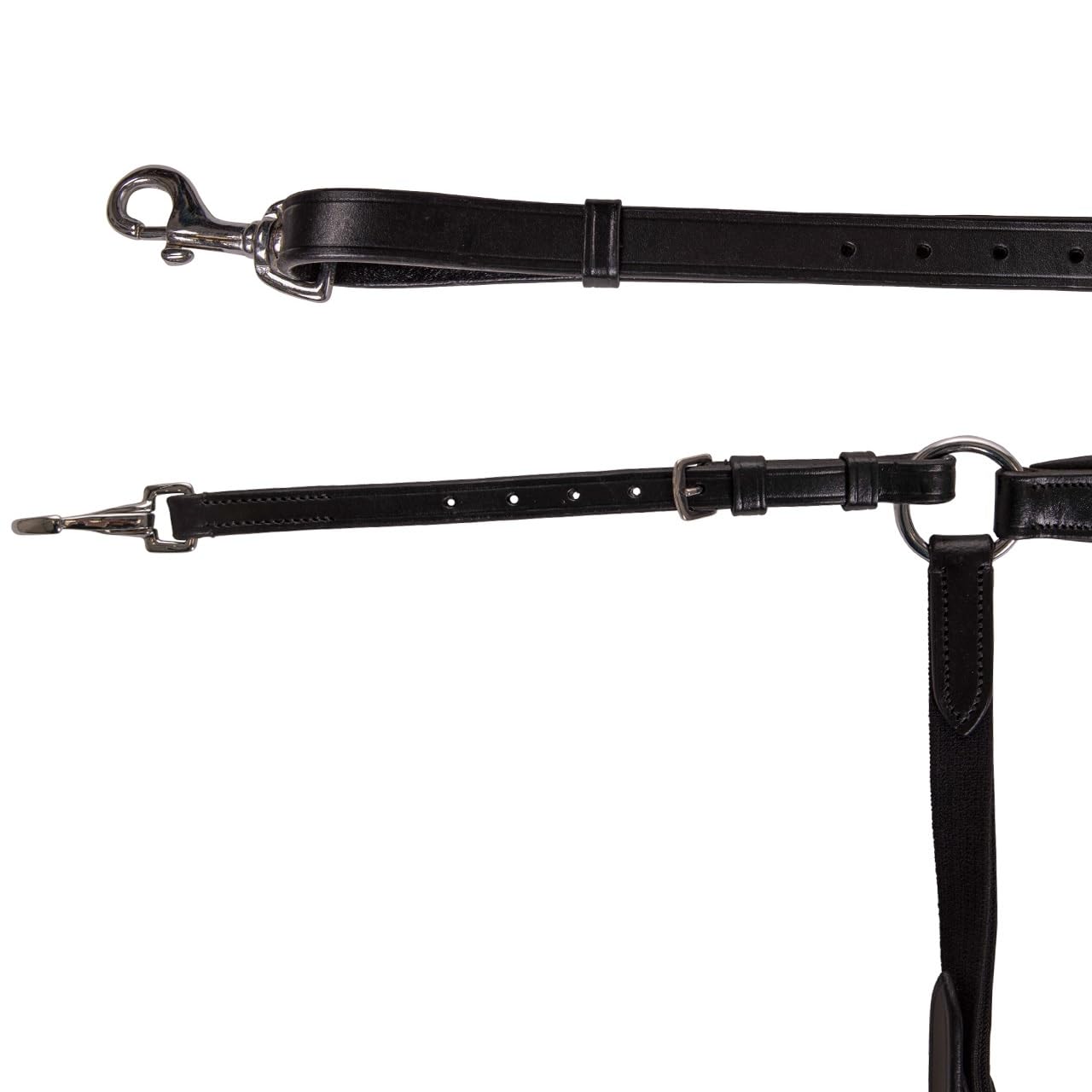 NETPROSHOP Leder Vorderzeug Basic Pro mit Abnehmbarer Martingalgabel Pony Cob Full, Groesse:Full, Farbe:Schwarz