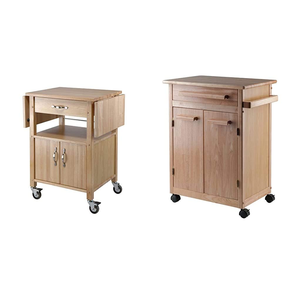 Winsome Wood DropLeaf Kitchen Cart & Wood Single Drawer Kitchen