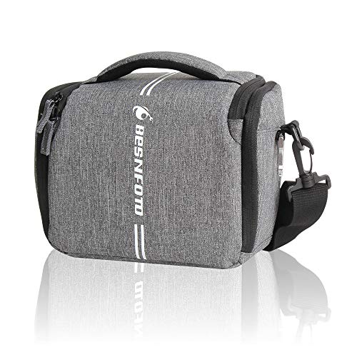 BESNFOTO DSLR Mirrorless Camera Bag Small Compact Photography Shoulder Case Waterproof Gadget Bag