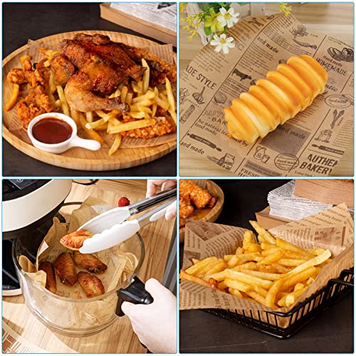 Hejo 100 Sheets Deli Paper Sheets, Chips Paper for Basket, Environmentally Friendly Baking Paper, Burger Paper, Wrap Paper for Burgers, Butterbread, Cheese, Fries (25 x 25 cm) - Image 6