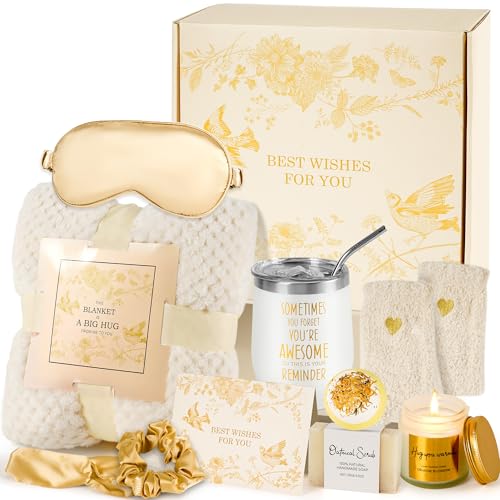 Luxury Gift Basket for Women, Get Well Soon Gifts for Women, Feel Better After Surgery Self Care Package, Thinking of You Relaxing Spa Gift Box