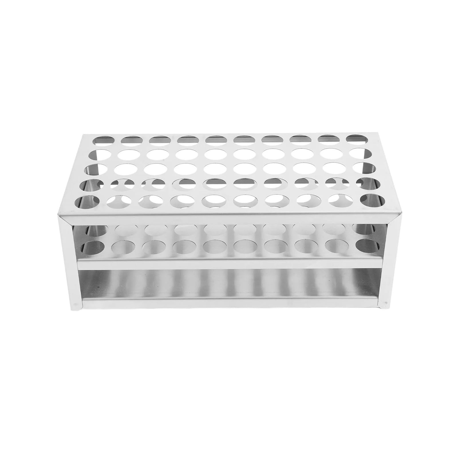Reagenzglasgestell aus Edelstahl, 17-mm-Zentrifugenröhrchenhalter | Robuster Wäscheständer und Aufbewahrungsorganisator for Laborröhrchen(23.6X11.6X8.6CM)