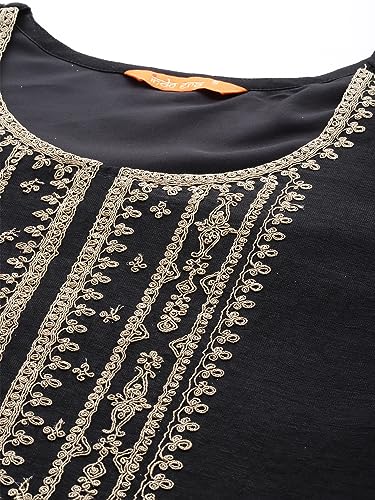 Image of INDO ERA Women Embroidered Kurta Trouser With Dupatta Set