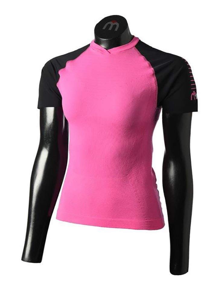 MICO T-Shirt Running Donna Collo a V Rosa 2