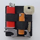NEEVIRID Square Grid Pocket Organizer for EDC USB Flashdrive Keys Organizers Carry in Pocket Kit Keep Small Objects Organized and Accessible, Nylon (7X8 CM) Black