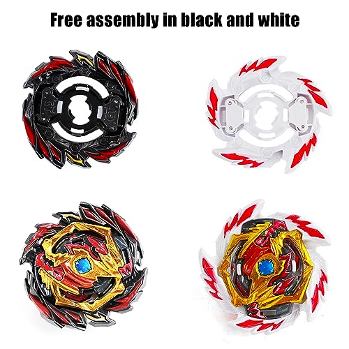 mlywd Spinning Tops Set including Launcher, 4D Metal Fusion Gyros Set, Spinning Top Toy Gift, B-145 - Image 3
