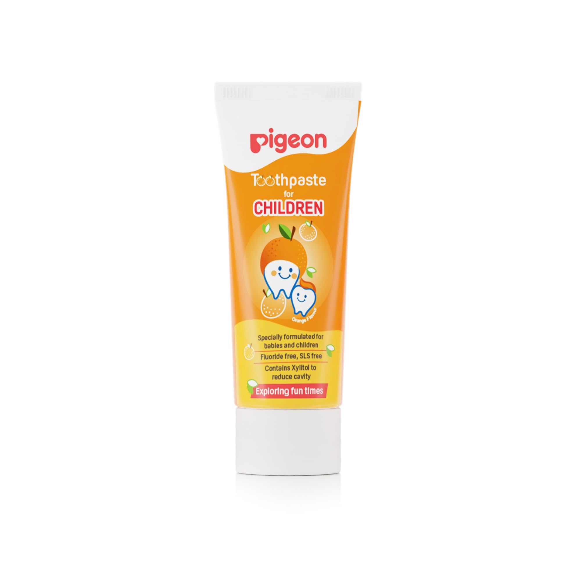 Pigeon Orange Toothpaste for Babies & Kids 45 g | Fluoride & SLS Free | Colour & Paraben Free | pH-Balanced Gentle Daily Oral Care 2