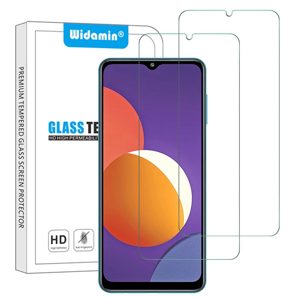 Widamin 2Pack, Screen Protector Compatible with Samsung Galaxy M12, Premium Tempered Glass with 9H Hardness, [Crystal Clearity], [Scratch-Resistant], [No-Bubble] For Galaxy M12