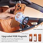 CASEKOO Cosmic Orange Glossy Stylish for iPhone 17 Pro Max Case [360 Spin Magnetic Stand][Fit for MagSafe][17FT Military Protection] Slim Polished for iPhone 17 Pro Max Case with Stand, Cosmic Orange - Image 5