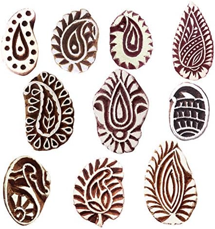 Fabric Wooden Stamps Creative Border Pattern Printing Blocks (Set of 10)