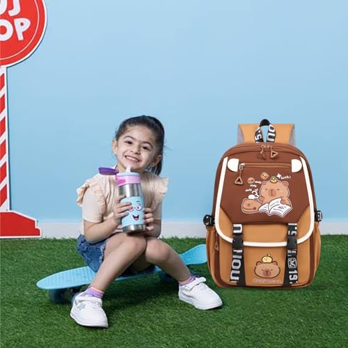 Image of Tinytot 30 Litre, Japanese Korean Style Capybara Niche College Students Light weight School bag Women's Travel Backpack