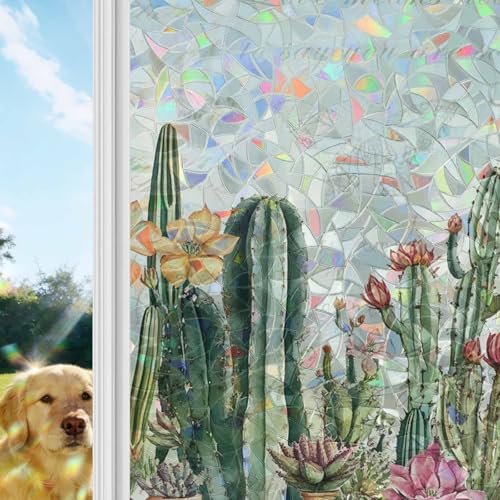 Vinilo decorativo protección ventana arcoíris 18x39 pulg miniatura 1