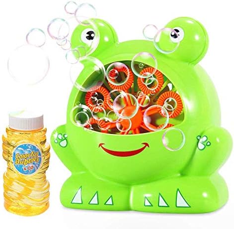 YAHO Bubble Machine for Kids, Automatic Bubble Blower Durable Bubble Maker with 1 Bottles of Bubbles Solution Refill, 500 Colorful Bubbles per Min Use