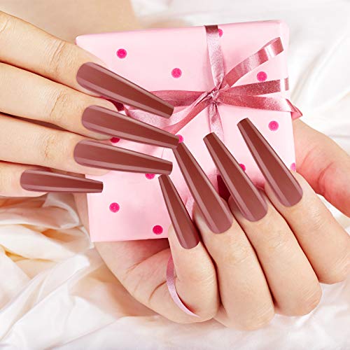 image for Maitys 432 Pieces 18 Sets Extra Long Press on Nails Ballerina Coffin F