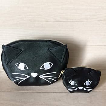 猫耳スカルポーチ 黒 猫耳スカルポーチ 黒