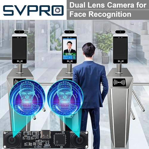 SVPRO Dual Lens USB Camera Module 1080P 60fps Fisheye UVC Industrial Camera Board Synchronisation Recording in Colour with M12 Lens, Distortion-Free Wide Angle Board Camera by SVPRO - Used condition - Image 8