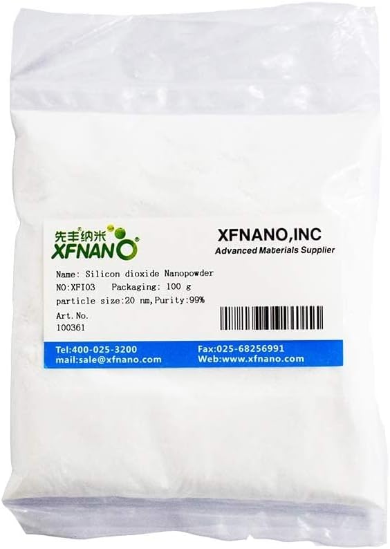 Research Grade Ultrafine 20nm Nano Silicon Dioxide Powder Silica Nanoparticles SiO2 Nanopowder with 99% Purity