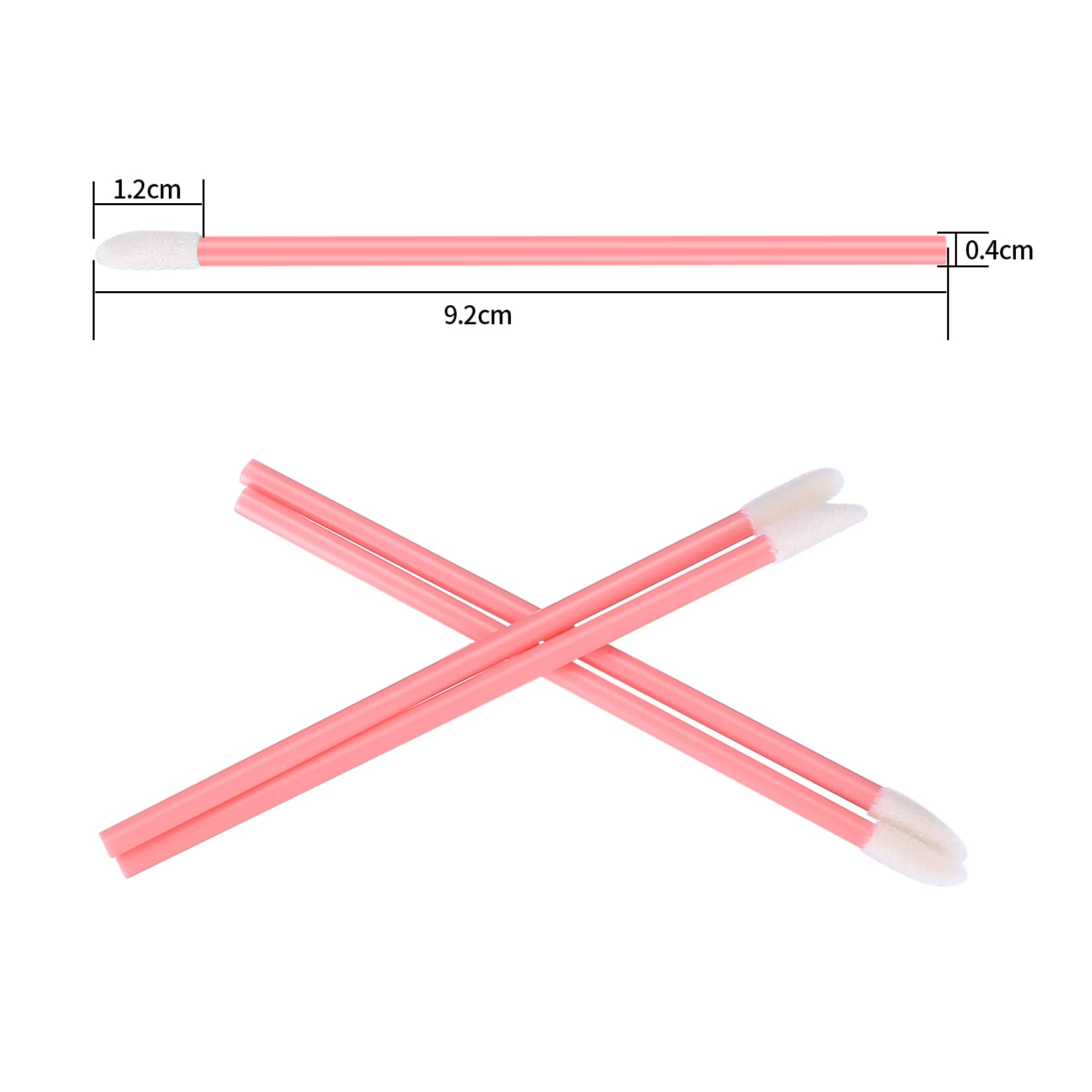 300 pezzi Spazzole per Labbra Rossetto, Pennelli Labbra, Trucco Pennello Bacchette Strumento Applicatore Trucco di Bellezza, Lip Gloss Applicatore Bacchette Pennello - Rosa