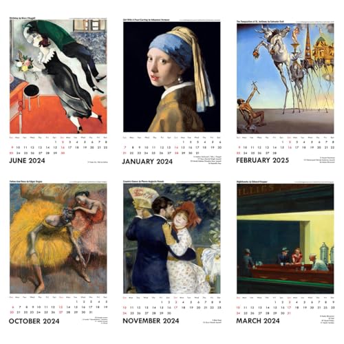 Image of Tallenge - Modern Masters - 2024 Desk Calendar - 6 x 9 Inches for Home & Office (Paper, Desk Calendar)