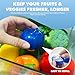 Bluapple Produce Saver Ethylene Gas Absorber 1 Year Refill Kit with Activated Carbon - 8 Packets (9 Grams Classic + 4 Grams of Carbon Each) - Keeps Fruits & Vegetables Fresher Longer, Produce Storage
