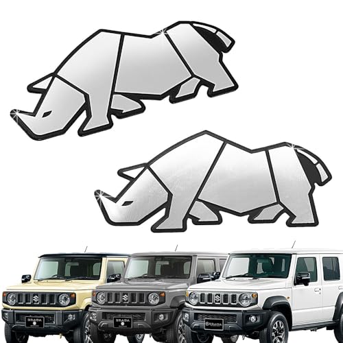 サイ エンブレム Lサイズ 客注品 2個セット スズキ ジムニー シエラ ノマド タイプ1L/2P シルバー&ブラック ダイヤカット仕上 アルミ製 両面テープ止め 横75×縦32×厚さ2(mm) (●サイ/L【2個セット】)