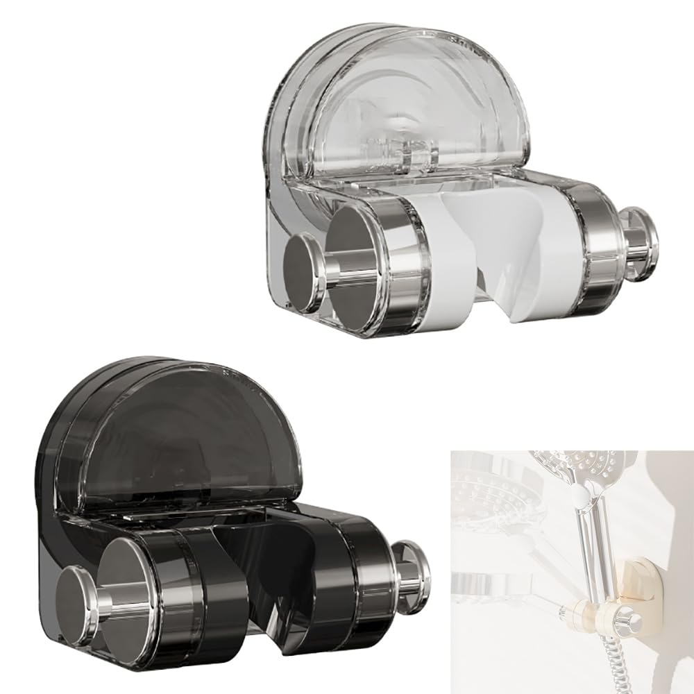 Wondfans Transparent Luckinwish Integrated Suction Cup Shower Rack (Transparent)