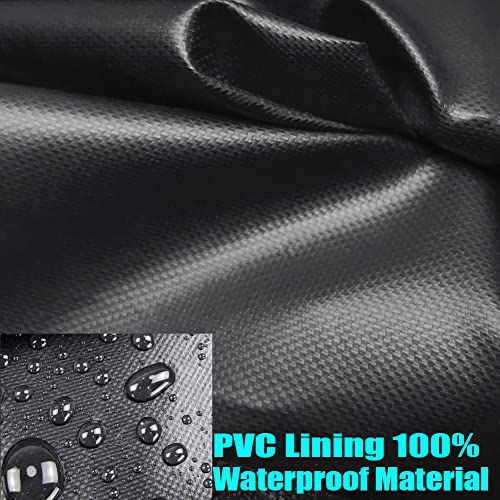 Monlivvu Outdoor Cushion Storage Bags, Large 9 Ft 7.5 Ft Christmas Tree Storage Bags, 600D Heavy Duty Waterproof Pvc Lining Storage Bag, Black, 68' Pvc Lining Heavy Duty 600D #TOP2