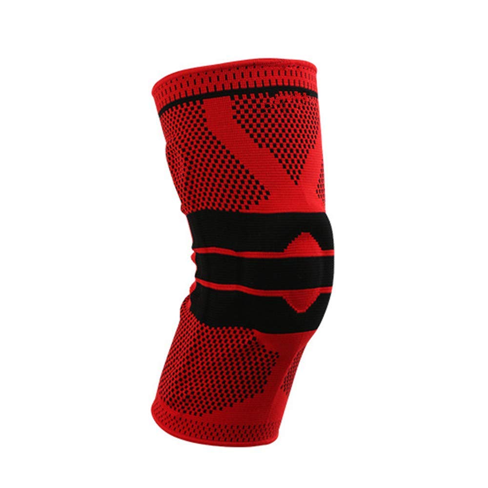 Miglior ginocchiera for Men & Women 1 pz Sport anticollisione Ginocchio Protezioni traspirante antiscivolo biciclette esterni Ginocchiere for il basket Sci Equitazione Pattinaggio (Colore: Rosso, Dime
