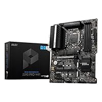 MSI Z590 PRO WiFi Motherboard ATX – Supports Intel Core 11th Gen Processors, LGA 1200-12 Duet Rail 55A VRM, DDR4 Boost (5333MHz OC), PCIe 4.0 x16, 3 x M.2 Gen4/3 x4, 4K/60Hz HDMI, 2.5G LAN, Wi-Fi 6E
