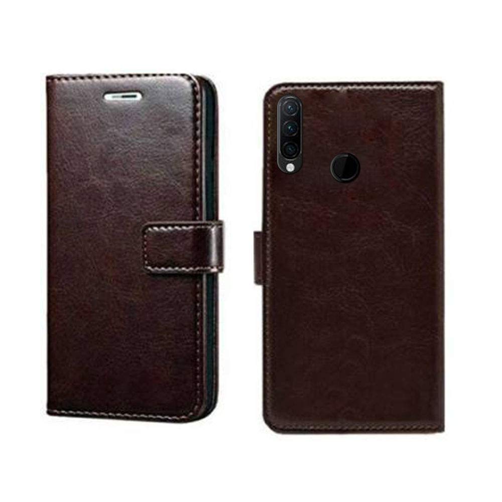 Pinaaki Enterprises Lenovo K10 Note Case | Premium Leather Finish | with Card Pockets | Wallet Stand |Complete Protection Cover for Lenovo K10 Note - Coffee