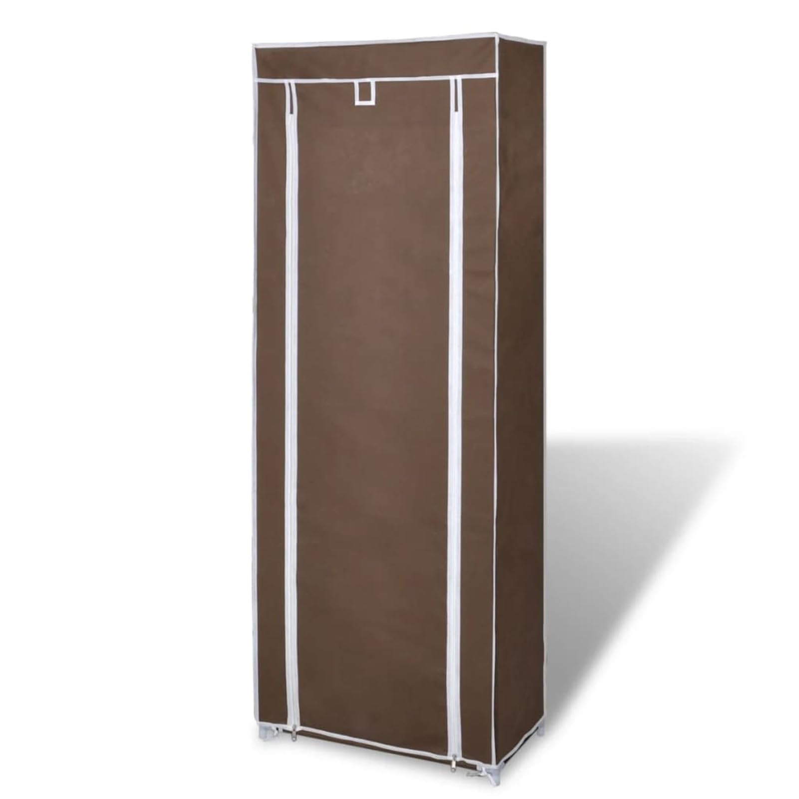 Zapatero de Tela con Cubierta marrón 57x29x162 cm Gabinete Organizador de Almacenamiento de Zapatos de Tela a Prueba de Polvo