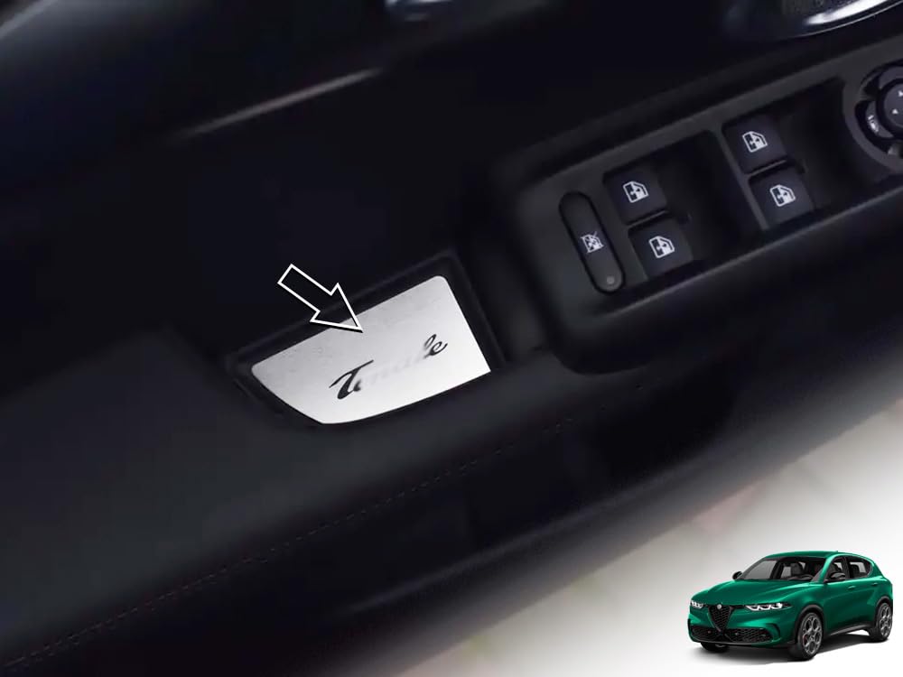Copertura In Acciaio per Alfa.Romeo Tonale | Decorazioni per Porte | 4 Pezzi Inox Q4 Veloce Sprint Tributo Italiano Plug-in Hybrid Accessori Tuning