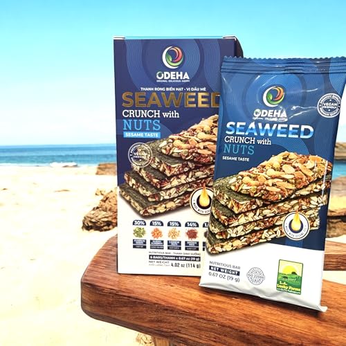 Image of Combo - Sesame Seaweed Nuts and Cheese Seaweed Nuts - Thanh Rong Bien Vi Dau Me va Thanh Rong Bien Vi Pho Mai - 4 per Box with 2 Boxes per Order