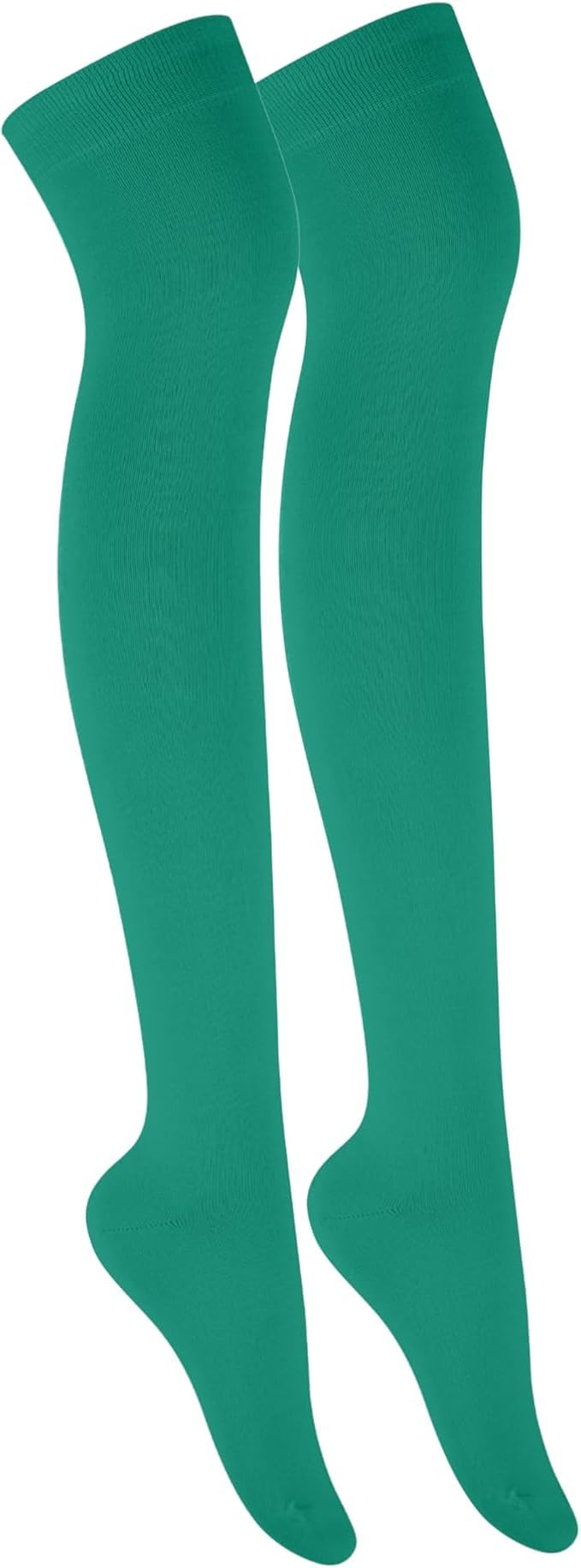 COSHALGirls Over The Knee Plain Socks, Women Plain Over The Knee High Socks Cotton Rich Thigh Socks Leg Warmer Womens Casual Thigh High Socks